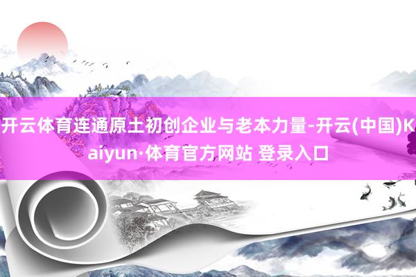 开云体育连通原土初创企业与老本力量-开云(中国)Kaiyun·体育官方网站 登录入口